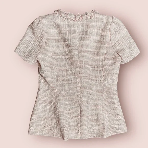 central park west New York City tweed pink maizie  blazer jacket size S Small - Picture 4 of 13